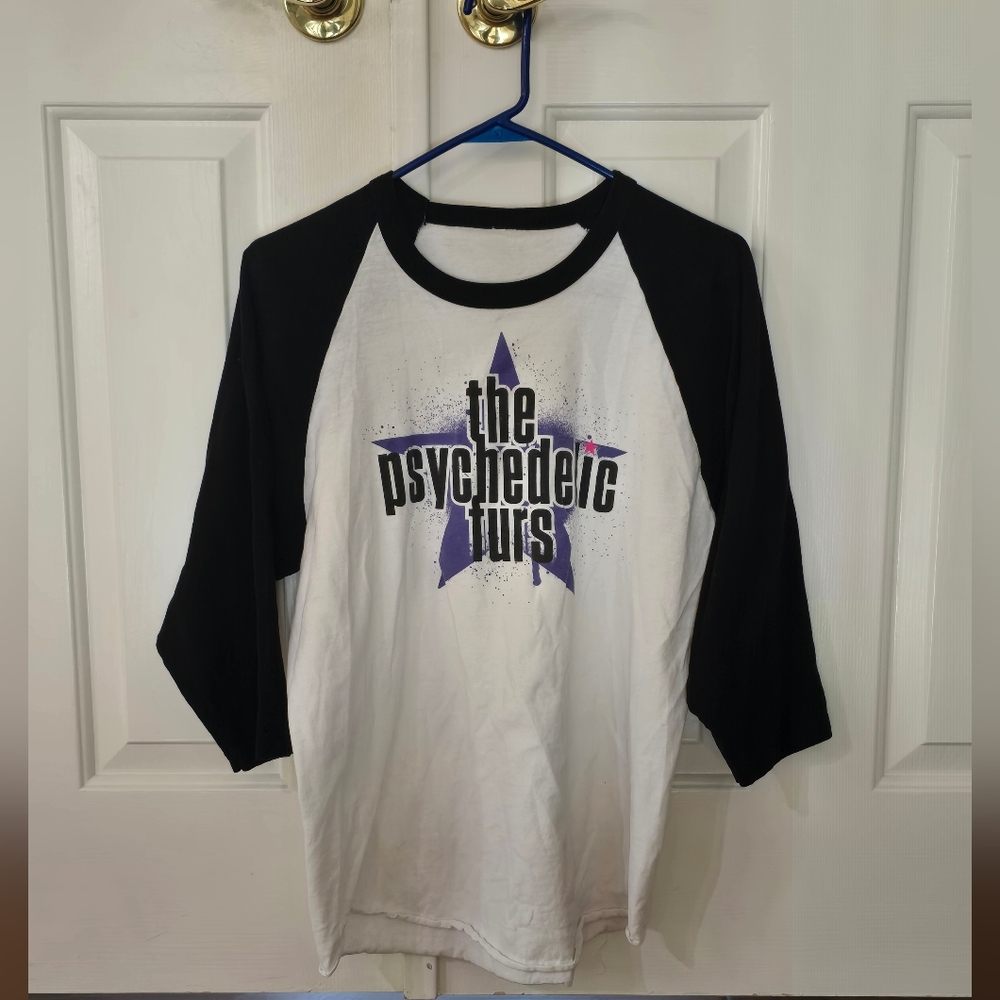 The Psychedelic Furs Star Logo 3/4 Sleeve Tour Raglan Baseball Small T-Shirt